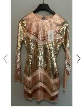 Endless Rose Rose Gold Sequin Mini Dress